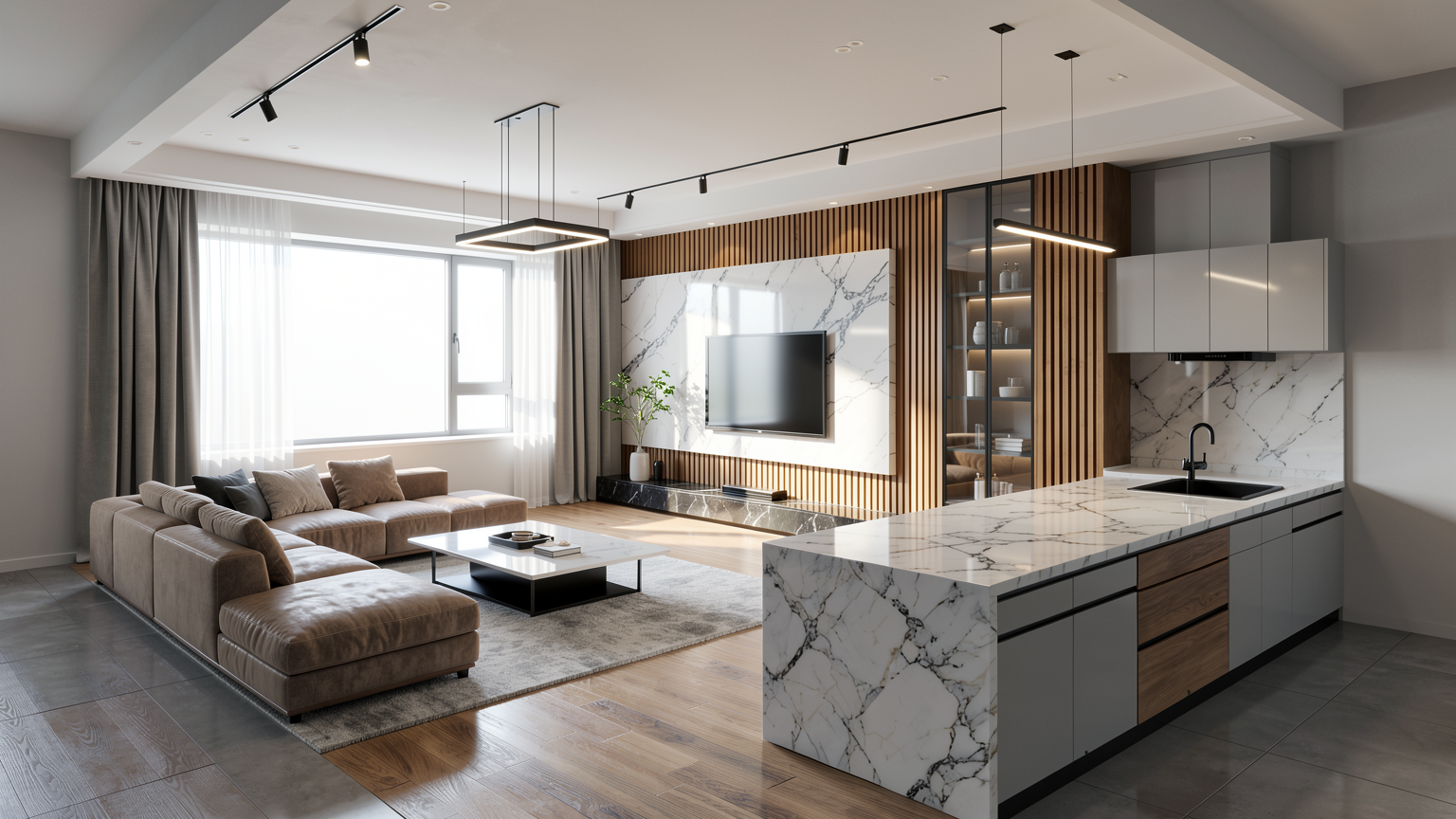 Italian minimalism interior design portfolio by SHUZHU studio